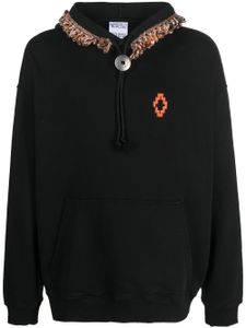 Marcelo Burlon County of Milan hoodie à bords frangés - Noir