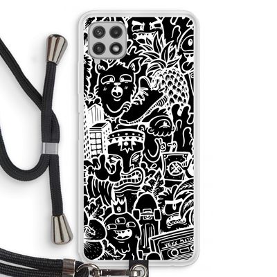 Vexx Black Mixtape: Samsung Galaxy A22 4G Transparant Hoesje met koord