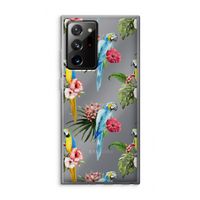 Kleurrijke papegaaien: Samsung Galaxy Note 20 Ultra / Note 20 Ultra 5G Transparant Hoesje