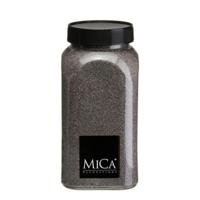 Mica Decorations decoratie zand - 1 kg - 650ml - grijs - hobby zandkorrels
