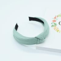 Zachte geknoopte hoofdband Hairband Lady Bow haar hoepel haaraccessoires (cyaan)
