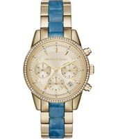 Horlogeband Michael Kors MK6328 Staal Turquoise 18mm - thumbnail