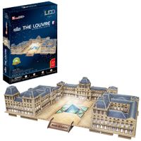 Cubic Fun 3D Puzzel The Louvre + LED Verlichting 137 Stukjes - thumbnail