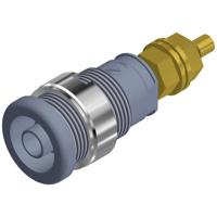 SKS Hirschmann SEB 2600 G M4 Veiligheids-labconnector, female Bus, inbouw verticaal Stift-Ø: 4 mm Grijs 1 stuk(s)