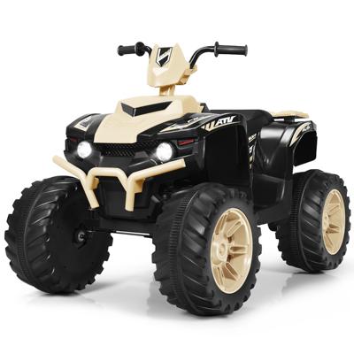 12V Elektrische Kinder Quad ATV Rijden op Auto op Batterijen Aangedreven 4 Wielen ATV voor Kinderen Vanaf 3 Jaar Geel