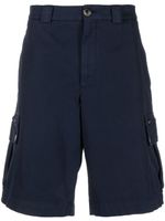 Brunello Cucinelli bermuda en coton à coupe droite - Bleu