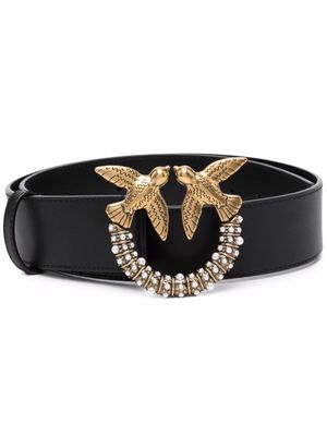 PINKO ceinture à boucle à design d'oiseau - Noir