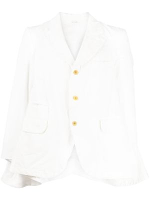 Comme des Garçons Homme Plus blazer à simple boutonnage - Blanc