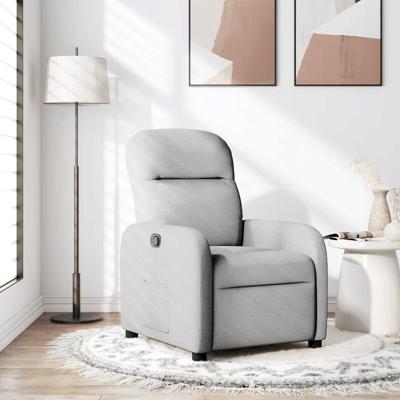 Fauteuil verstelbaar stof wolk grijs