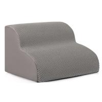 2 Treden Hondentrap Antislip Hondentrap van Schuim 20 kg Belastbaar Afneembaar Hondentrap voor Bank Bed Wasbare Hoes Grijs