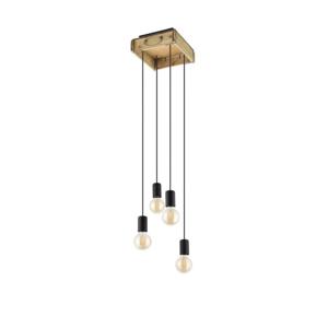 EGLO WOOTTON Hanglamp - E27 - Ø 24.0 cm - Zwart;Bruin