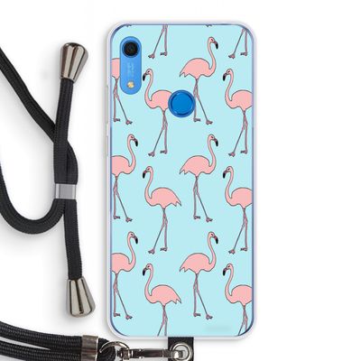 Anything Flamingoes: Huawei Y6s Transparant Hoesje met koord