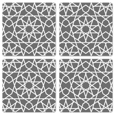 Tegel onderzetters Grijze arabische stijl