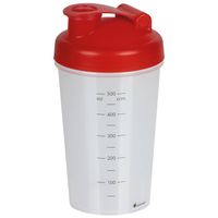 Juypal Shakebeker/shaker/bidon - 600 ml - rood - kunststof - Shakebekers