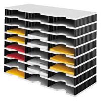 Vakkenset Styrodoc A4 24 vaks zwart/grijs