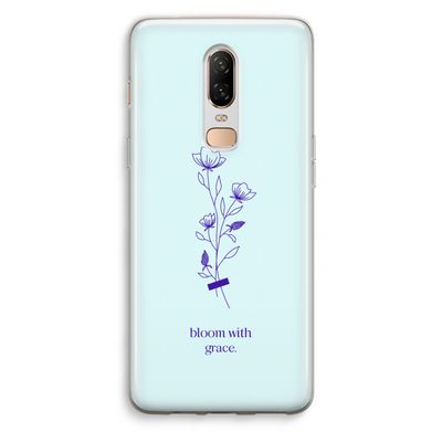 Bloom with grace: OnePlus 6 Transparant Hoesje