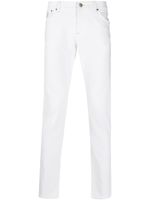 Corneliani pantalon skinny à taille basse - Blanc - thumbnail