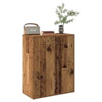 Dressoir 60x30x75 cm bewerkt hout oud houtkleurig