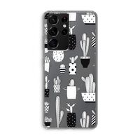 Cactusmotief: Samsung Galaxy S21 Ultra Transparant Hoesje
