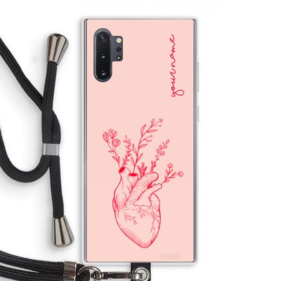 Blooming Heart: Samsung Galaxy Note 10 Plus Transparant Hoesje met koord