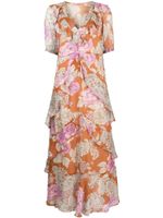 TWINSET robe volantée à fleurs - Orange