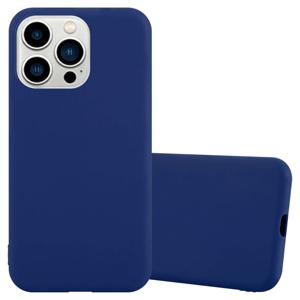 Cadorabo Hoesje geschikt voor Apple iPhone 14 PRO MAX in CANDY DONKER BLAUW - Beschermhoes TPU silicone Case Cover