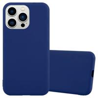 Cadorabo Hoesje geschikt voor Apple iPhone 14 PRO MAX in CANDY DONKER BLAUW - Beschermhoes TPU silicone Case Cover - thumbnail