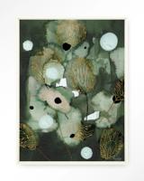 Urban Cotton Wandkleed 'Forest Flower' 145 x 190cm in Floating Frame - off white