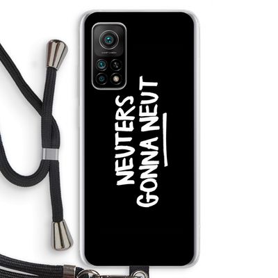 Neuters (zwart): Xiaomi Mi 10T 5G Transparant Hoesje met koord