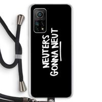 Neuters (zwart): Xiaomi Mi 10T 5G Transparant Hoesje met koord