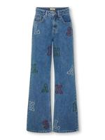 Kids ONLY winter jeansbroek meisjes - blauw - KogJuicy - wide leg fit