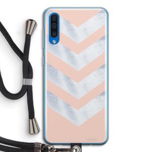 Marmeren pijlen: Samsung Galaxy A50 Transparant Hoesje met koord