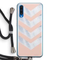 Marmeren pijlen: Samsung Galaxy A50 Transparant Hoesje met koord