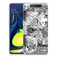 Silicone Back Case Samsung Galaxy A80 Skulls Angel - thumbnail