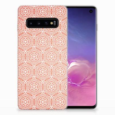 Samsung Galaxy S10 | TPU bumper | Pattern Orange