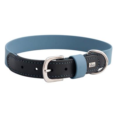 HUNTER Hondenhalsband Wolmar, rokerig blauw/zwart, Maat: 65