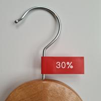 Label vaantje kunststof kleur rood 30%