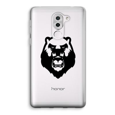 Angry Bear (black): Honor 6X Transparant Hoesje