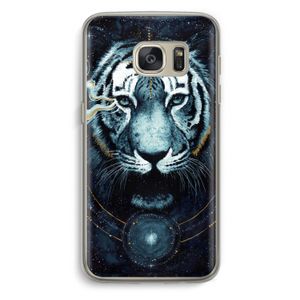 Darkness Tiger: Samsung Galaxy S7 Transparant Hoesje