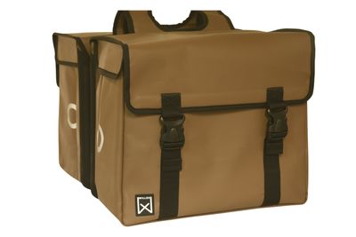 Willex dubbele bisonyl 40 liter fietstas (Kleur: bruin)