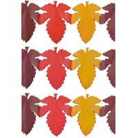 3x Slinger met bruine herfst bladeren - thumbnail