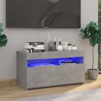 Tv-meubel met LED-verlichting 75x35x40 cm betongrijs - thumbnail