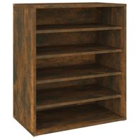 vidaXL Schoenenkast 60x35x70 cm bewerkt hout gerookt eikenkleurig