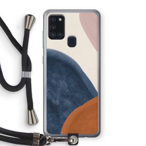 Geo #1: Samsung Galaxy A21s Transparant Hoesje met koord
