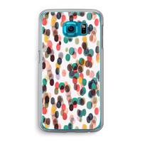 Tropical Dots: Samsung Galaxy S6 Transparant Hoesje - thumbnail