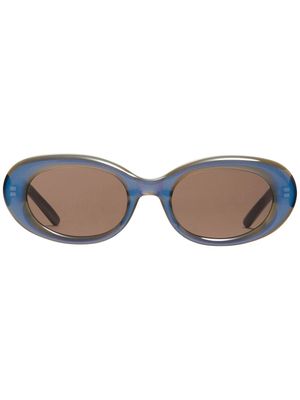 Gentle Monster lunettes de soleil à monture ovale - Bleu