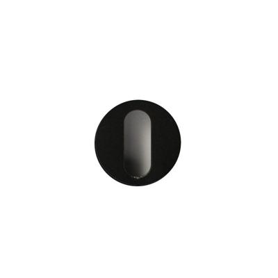 Hardbrass Sleutelrozet Shuffle minimal 2mm rond - zwart