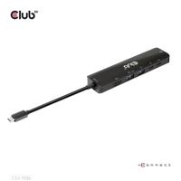 club3D Club3D USB-6-in1-HUB USB-C - HDMI/2xUSB/ USB-C (USB 3.2 Gen 2) multiport hub Zwart