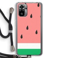 Watermeloen: Xiaomi Redmi Note 10S Transparant Hoesje met koord Watermeloen: Xiaomi Redmi Note 10S Transparant Hoesje met koord