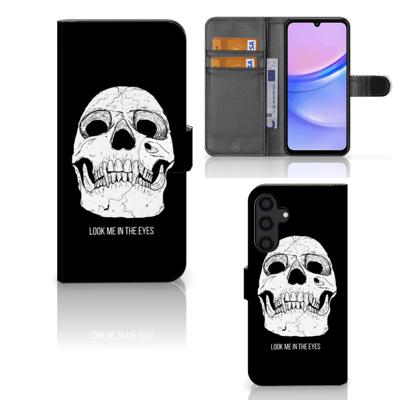 Telefoonhoesje met Naam Samsung Galaxy A15 Skull Eyes Telefoonhoesje met Naam Samsung Galaxy A15 Skull Eyes